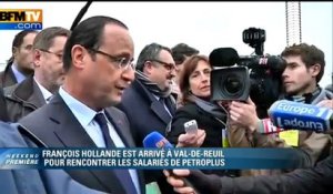 François Hollande va rencontrer les salariés de Petroplus