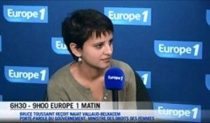 Lendemain de la manif anti-mariage pour tous :  Najat Vallaud-Belkacem invitée d'Europe1