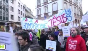 Manif "pro-mariage pour tous" à Strasbourg : entre 4000 et 6000 personnes