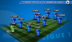 L'équipe-type de la 21e journée de Ligue 1