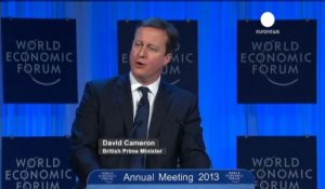 UE : Cameron tente de rassurer à Davos