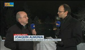Davos 2013 : Joaquin Almunia - 24 janvier - BFM : Le Grand Journal 2/4