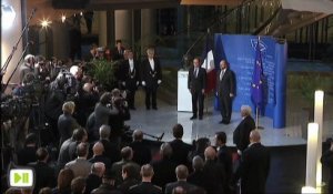 François Hollande au Parlement Européen de Strasbourg