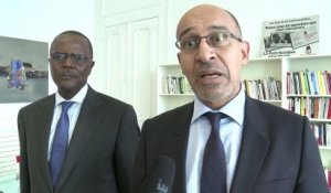 Rencontre entre Harlem Désir et Ousmane Tanor Dieng, secrétaire général du PS sénégalais