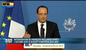 Accord sur le budget l’Union européenne : Hollande parle d’un "bon compromis" - 08/02