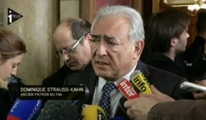 DSK "dégouté" à sa sortie du tribunal