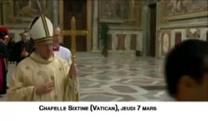 Première messe du pape François dans la chapelle Sixtine