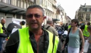 Manifestation des motards dans le centre ville de Troyes