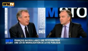 François Bayrou, invité de BFM Story sur BFMTV - 030413