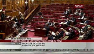 SEANCE, Débat et vote de l'autorisation de prolongation de l'intervention des forces armées au Mali