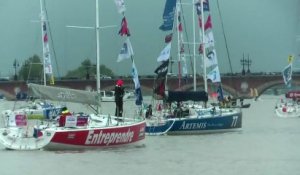 les bateaux de la Solitaire du Figaro arrivent à Bordeaux