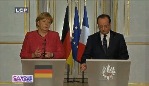 Rencontre Hollande-Merkel à l'Elysée
