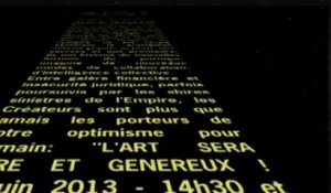"Demain, l'art sera libre et généreux !" (MashUp Film Festival 2013) parodie intro Star Wars