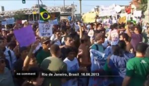 Manifestation au Brésil contre le surcoût... - no comment