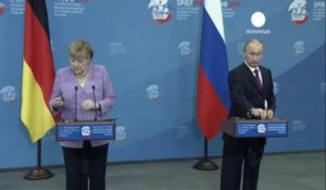 Merkel et Poutine s'affrontent sur la question des...