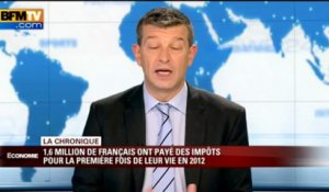 Chronique éco de Nicolas Doze: 1,6 million de Français ont payé des impôts pour la première fois en 2012 - 03/07