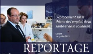 Reportage à l'occasion du déplacement à Lorient sur le thème de la santé