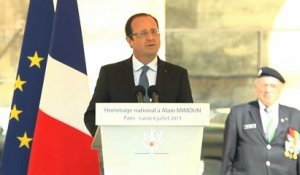 Discours lors de la cérémonie nationale d’hommage à Alain MIMOUN