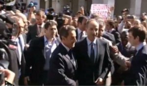 L'arrivée mouvementée de Nicolas Sarkozy au siège de l'UMP