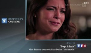 Zapping TV du 15 juillet 2013 : Miss France 2013 a trouvé Alain Delon "très tactile"