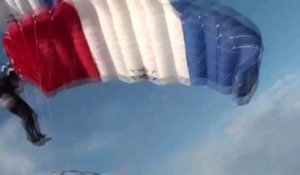 PARACHUTISME - CHAMPIONNATS DU MONDE DUBAI 2012 : VOILE CONTACT à 2 - "FRANCE A - saut 2"