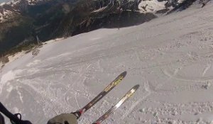 Speed Riding aux Grands Montets la Face 30 juin 2013