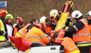 Exercice de coordination des secours franco-belges a Mouscron