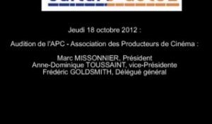 Mission culture-acte2 | audition de l'APC - Association des Producteurs de Cinéma [audio]