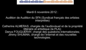 Mission culture-acte2 | audition du SFA (Syndicat français des artistes interprètes) [audio]