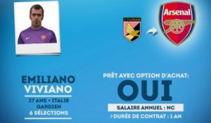 Officiel : Emiliano Viviano prêté à Arsenal, avec option d'achat