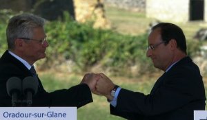Allocutions de François Hollande et Joachim GAUCK à Oradour-sur-Glane