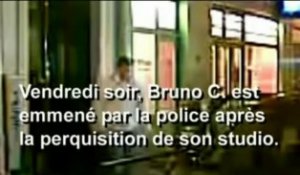 Bruno C. est emmené par la police après la perquisition de son appartement
