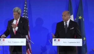 Conférence de presse de Laurent Fabius et John Kerry (07-09-13) 1ère partie