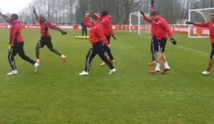 Avant Montpellier - Lille, les Lillois à l'entraînement