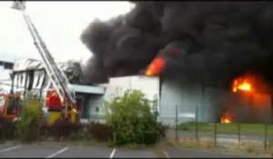 Incendie dans l'ancienne usine Danone de Seclin