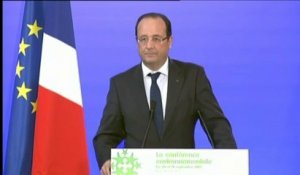 Transition énergétique : les annonces de Hollande à la conférence environnementale