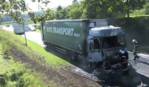 Breuil-le-Vert: un camion prend feu