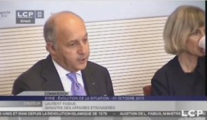 TRAVAUX ASSEMBLEE 14EME LEGISLATURE : Audition de M. Laurent Fabius, ministre des Affaires étrangères