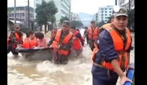 Chine: les dégâts après le passage du typhon "Fitow"