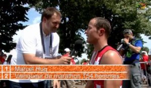 Interview de Marcel Hug, Vainqueur du marathon T54 hommes