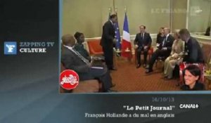 Zapping TV : François Hollande ne comprend pas l'anglais