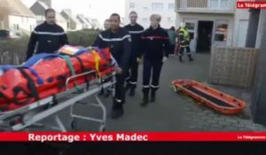 Lorient. Les pompiers évacuent une octogénaire en rappel
