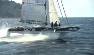 L'Hydroptère à l'assaut du Pacifique