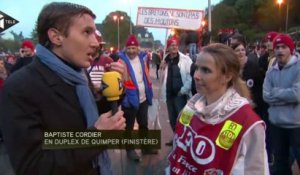 Quimper : "Hollande démission" scandent les manifestants