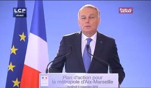 Évènements : Discours de Jean-Marc Ayrault sur les mesures d'urgence pour Marseille.