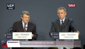 Conférence de presse de Jean-Louis Borloo et François Bayrou