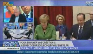 Sursaut: Merkel peut-elle aider Hollande ? dans Les décodeurs de l'éco - 12/11 4/5