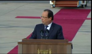 Hollande en Israël promet de ne pas céder sur le nucléaire iranien