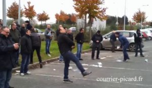 Les  Goodyear manifestent à la cellule de reclassement