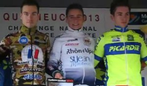 Challenge National de Cyclo-Cross 2013 - Quelneuc : Le podium Espoirs